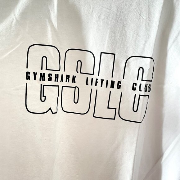 Gymshark Shirt Mens White Long Sleeve GSLC Lifting Club Athletic Top Casual, M - Picture 7 of 9